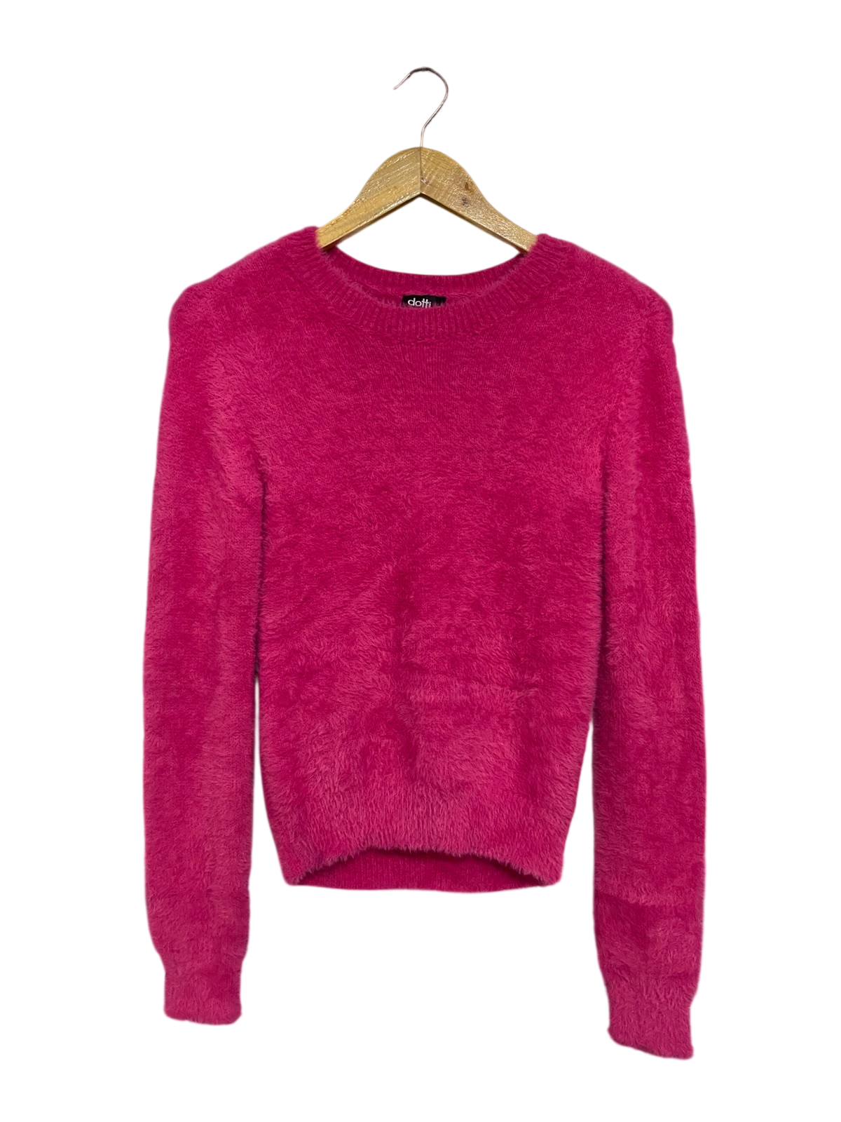 DOTTI |XS| BUST 16| A44| CLOTH FUCHSIA FLUFFY TEXTURED TECHNICAL UTILITY SWEATER