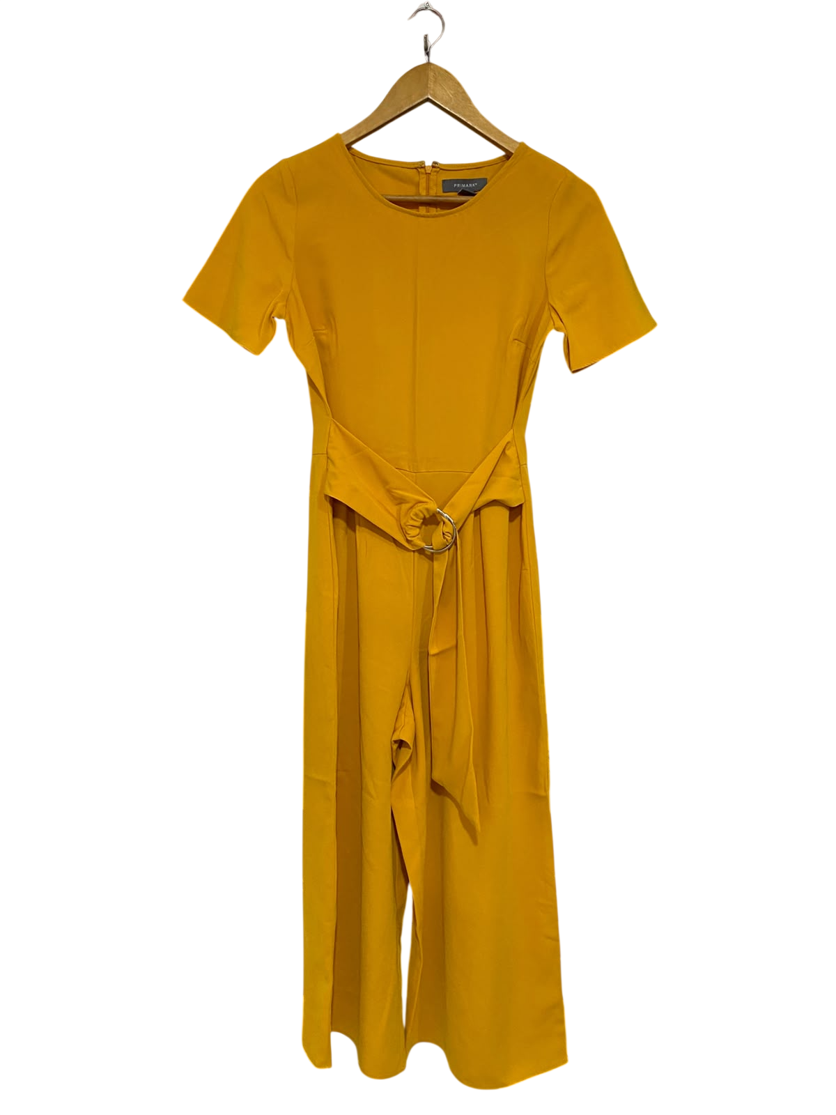 PRIMARK |M| BUST 17| A44| MUSTARD YELLOW O-RING BELTED TECHNICAL UTILITY JUMPSUIT