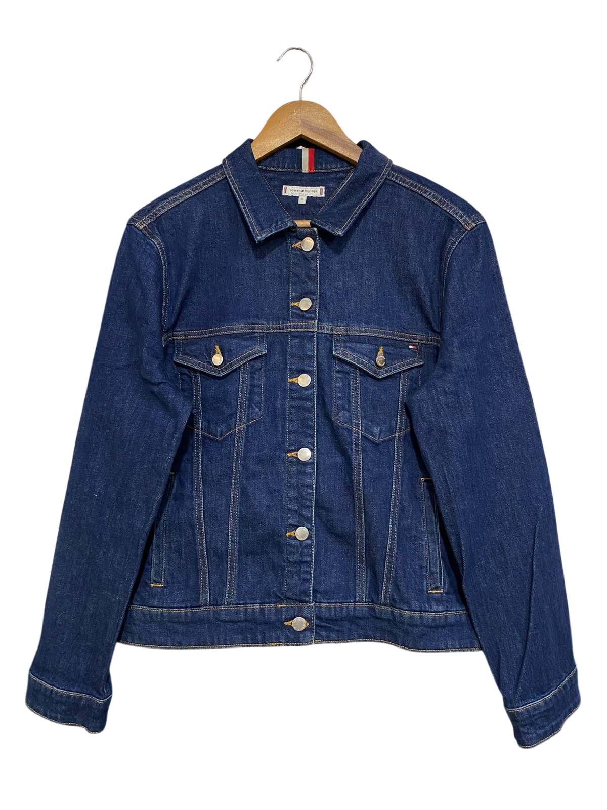 TOMMY HILFIGER |M| BUST 21| A45| DARK WASH DENIM TECHNICAL UTILITY JACKET