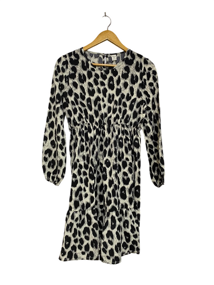 SHEIN |M| BUST 18| A45| LEOPARD PRINT TECHNICAL UTILITY TIERED MINI DRESS