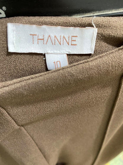 THANNE |M| WAIST 28| A45| TAUPE WIDE-LEG TECHNICAL UTILITY TROUSERS
