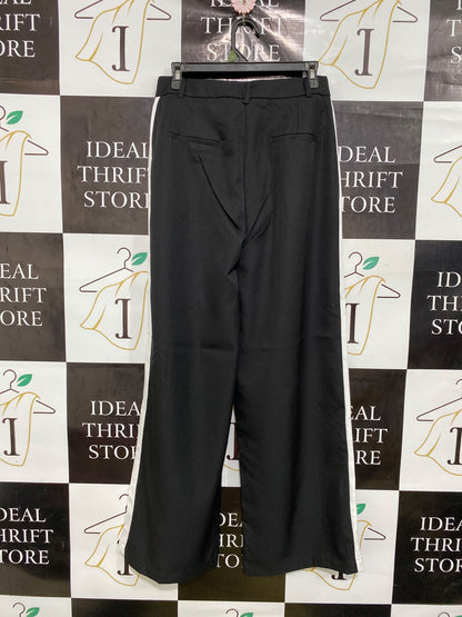 BY ZAH |M| WAIST 28| A45| BLACK AND WHITE SIDE-STRIPE TECHNICAL UTILITY TROUSERS