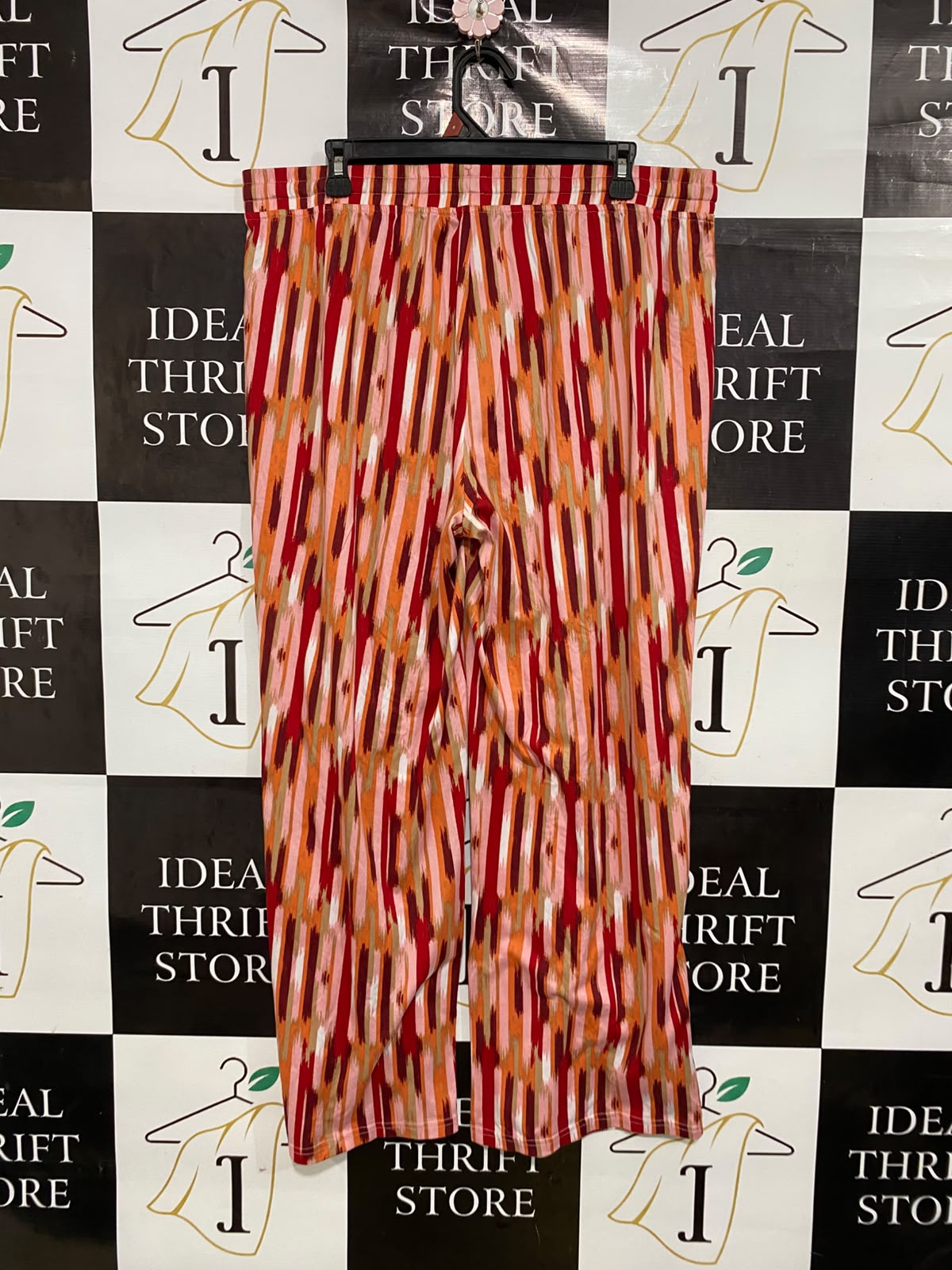|XL| WAIST 36| A45| ABSTRACT PRINT DRAWSTRING TECHNICAL UTILITY LOUNGE TROUSERS