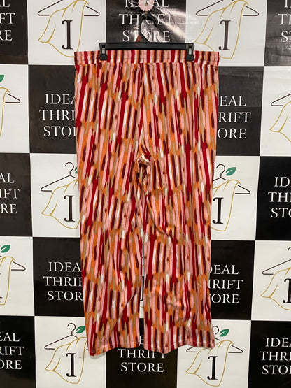 |XL| WAIST 36| A45| ABSTRACT PRINT DRAWSTRING TECHNICAL UTILITY LOUNGE TROUSERS