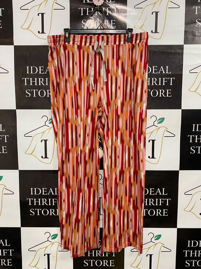 |XL| WAIST 36| A45| ABSTRACT PRINT DRAWSTRING TECHNICAL UTILITY LOUNGE TROUSERS