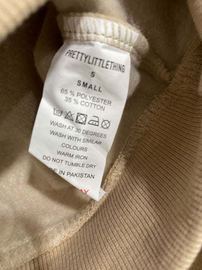 PRETTYLITTLE THING |S| BUST 18| A45| BEIGE CROPPED HALF-ZIP TECHNICAL UTILITY HOODIE