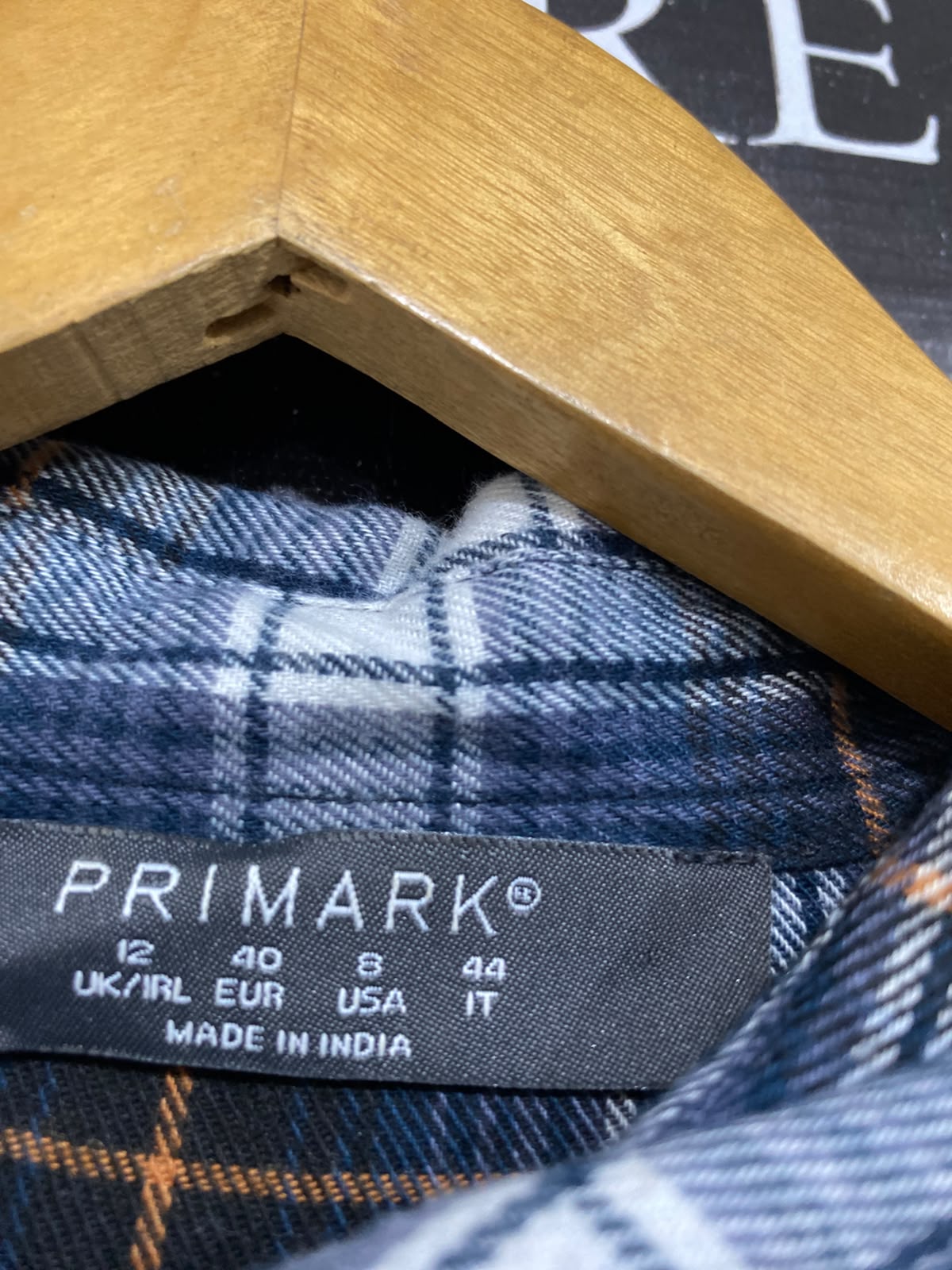 PRIMARK |M| BUST 19| A45| BLUE PLAID SHIRT-STYLE TECHNICAL UTILITY TIERED MINI DRESS