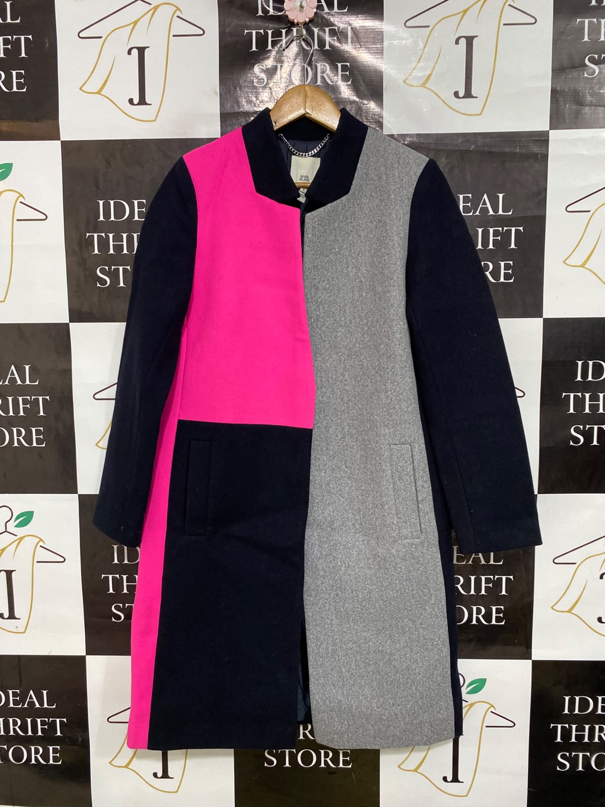 RIVER ISLAND |S| BUST 19| A45| COLORBLOCK TECHNICAL UTILITY STATEMENT COAT