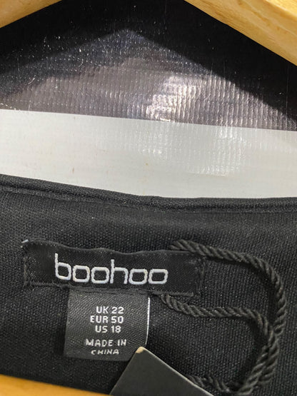 BOOHOO |XL| BUST 27| A45| BLACK AND GOLD SEQUIN TECHNICAL UTILITY MINI DRESS
