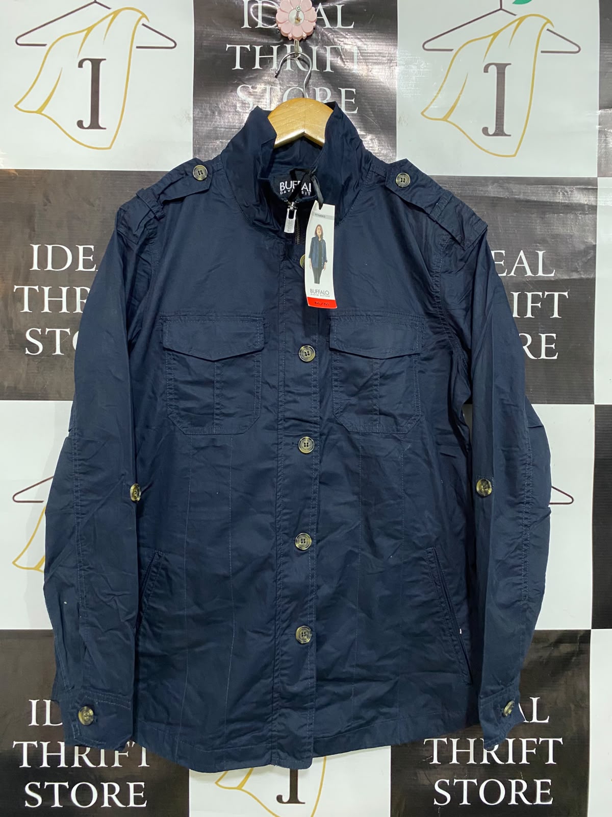 BUFFALO |M| BUST 21| A45| DAVID BITTON NAVY UTILITY JACKET