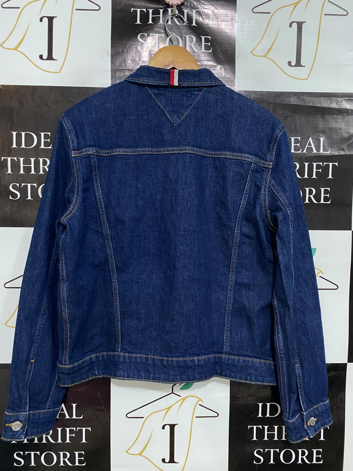 TOMMY HILFIGER |M| BUST 21| A45| DARK WASH DENIM TECHNICAL UTILITY JACKET