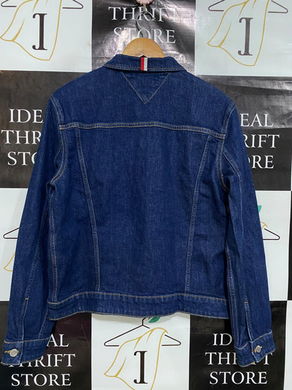 TOMMY HILFIGER |M| BUST 21| A45| DARK WASH DENIM TECHNICAL UTILITY JACKET