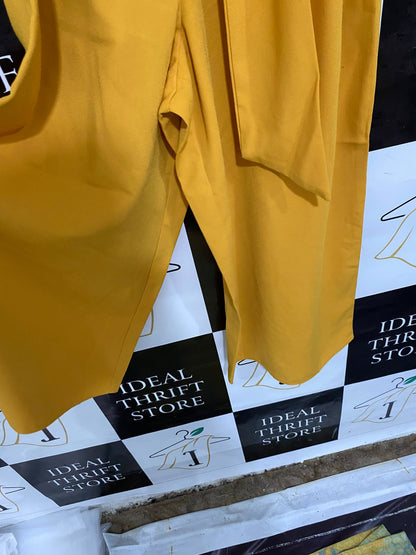 PRIMARK |M| BUST 17| A44| MUSTARD YELLOW O-RING BELTED TECHNICAL UTILITY JUMPSUIT