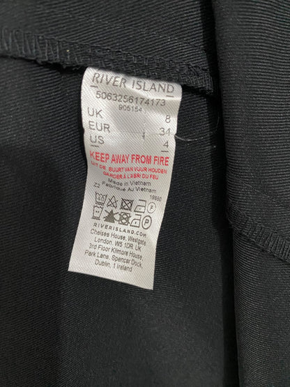 RIVER ISLAND |M| BUST 19| A44| BLACK DOUBLE-BREASTED TRENCH COAT TECHNICAL UTILITY OUTERWEAR