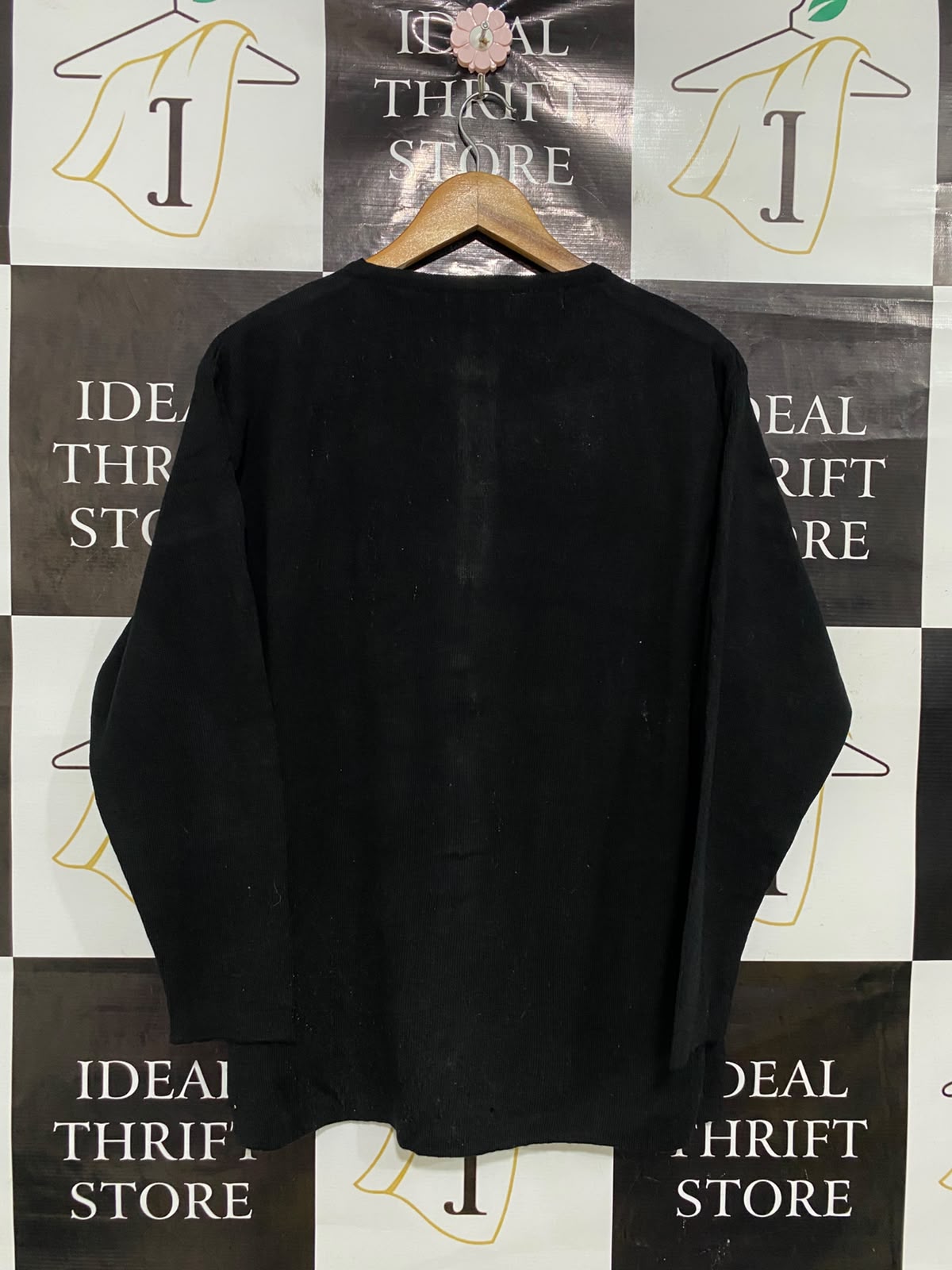 MISSLEY |L/XL| BUST 21| A44| BLACK EMBROIDERED BUTTON-DOWN TECHNICAL UTILITY CARDIGAN