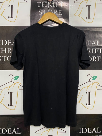 & ME |S| BUST 17| A44| BLACK SEQUIN STAR CREWNECK TECHNICAL UTILITY T-SHIRT