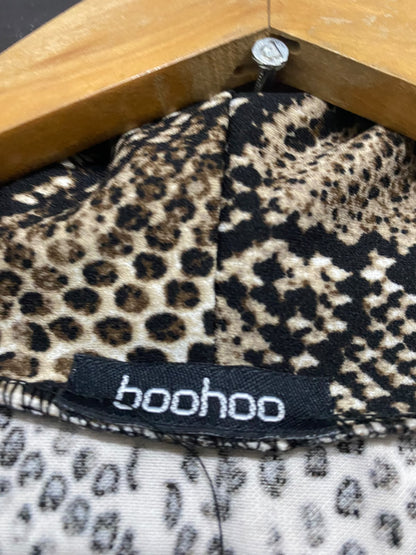 BOOHOO |L| A44| SNAKESKIN PRINT BLAZER AND SHORTS TECHNICAL UTILITY TWO-PIECE SET