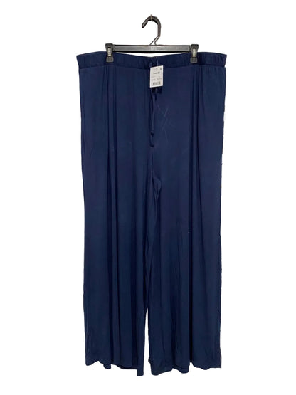 ANKO |XXL| WAIST 40| A44| NAVY BLUE WIDE-LEG DRAWSTRING TECHNICAL UTILITY TROUSERS