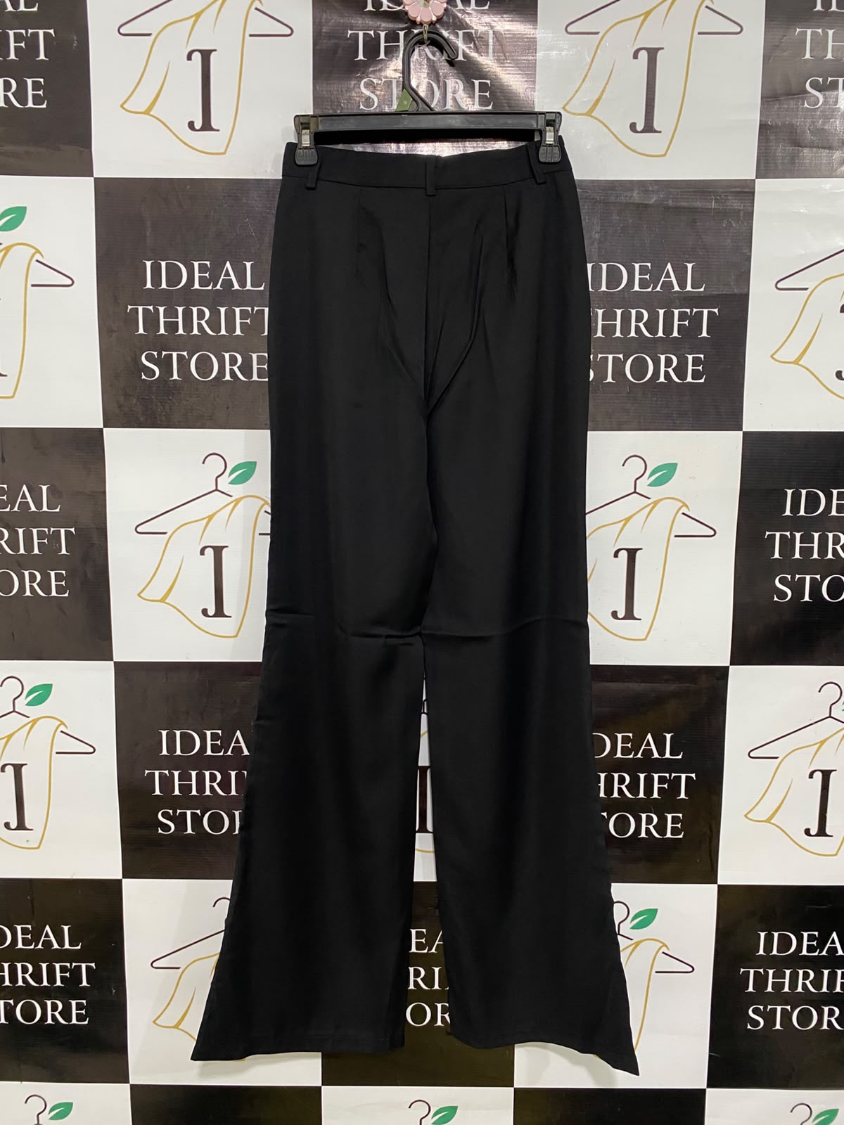 SHEIN |XS| WAIST 24| A44| BLACK TAILORED HIGH-WAISTED WIDE-LEG TECHNICAL UTILITY TROUSERS