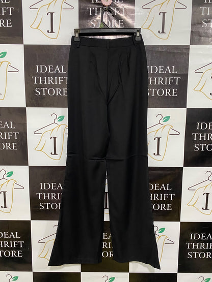 SHEIN |XS| WAIST 24| A44| BLACK TAILORED HIGH-WAISTED WIDE-LEG TECHNICAL UTILITY TROUSERS