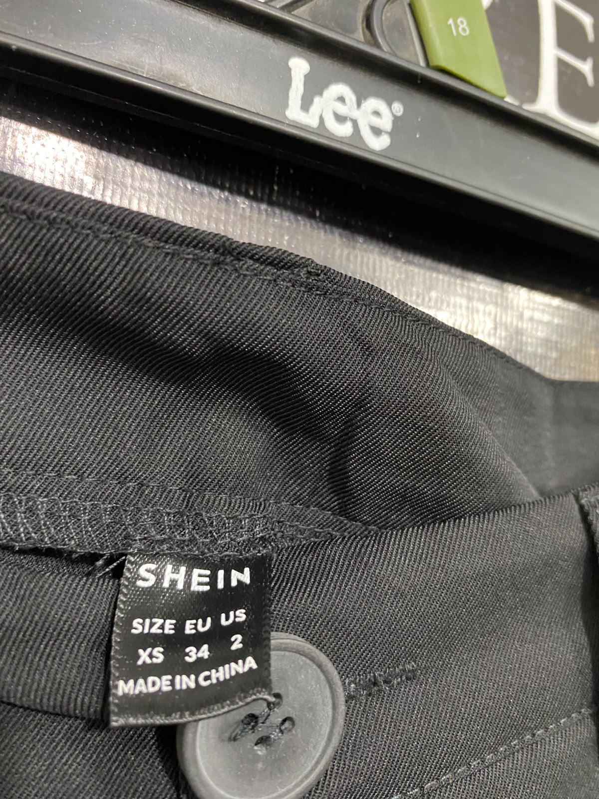 SHEIN |XS| WAIST 24| A44| BLACK TAILORED HIGH-WAISTED WIDE-LEG TECHNICAL UTILITY TROUSERS