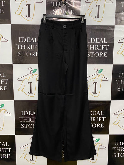 SHEIN |XS| WAIST 24| A44| BLACK TAILORED HIGH-WAISTED WIDE-LEG TECHNICAL UTILITY TROUSERS