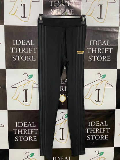 ADIDAS |XS| WAIST 24| A44| BLACK THREE-STRIPE TECHNICAL UTILITY LEGGINGS