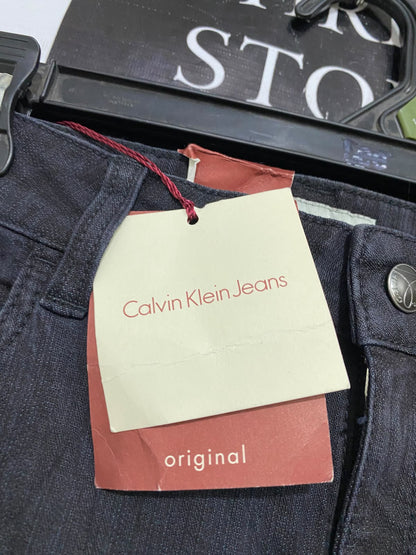 CALVIN KLEIN JEANS |L| WAIST 30| A44| BLACK WASH STRAIGHT-LEG TECHNICAL UTILITY DENIM JEANS