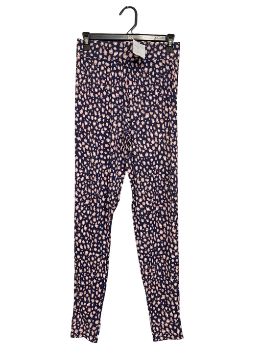 ANKO |M| WAIST 28| A45| NAVY AND PINK LEOPARD-PRINT TECHNICAL PERFORMANCE UTILITY LEGGINGS