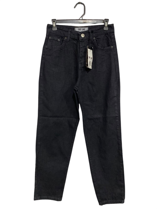 TREF JNS |M| WAIST 28| A45| BLACK HIGH-WAISTED TECHNICAL UTILITY DENIM JEANS