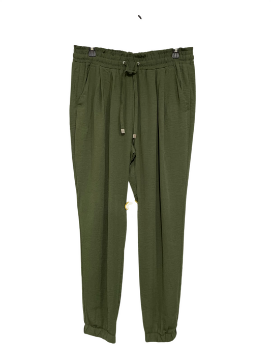 NEW LOOK |L| WAIST 32| A45| OLIVE GREEN DRAWSTRING TECHNICAL UTILITY JOGGERS