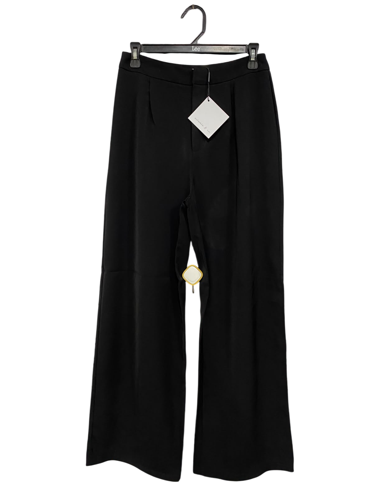 WINNIE & CO |M| WAIST 28| A46| BLACK TAILORED HIGH-WAIST WIDE-LEG TECHNICAL UTILITY PANTS