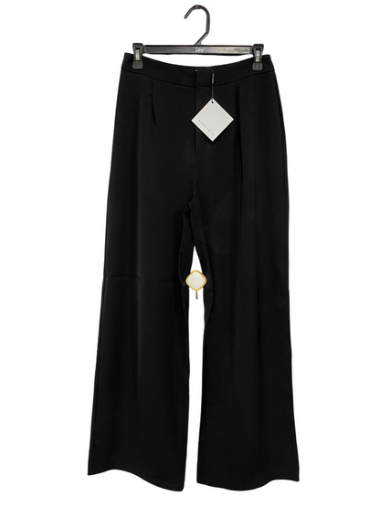 WINNIE & CO |M| WAIST 28| A46| BLACK TAILORED HIGH-WAIST WIDE-LEG TECHNICAL UTILITY PANTS