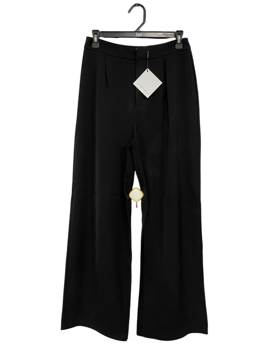 WINNIE & CO |M| WAIST 28| A46| BLACK TAILORED HIGH-WAIST WIDE-LEG TECHNICAL UTILITY PANTS