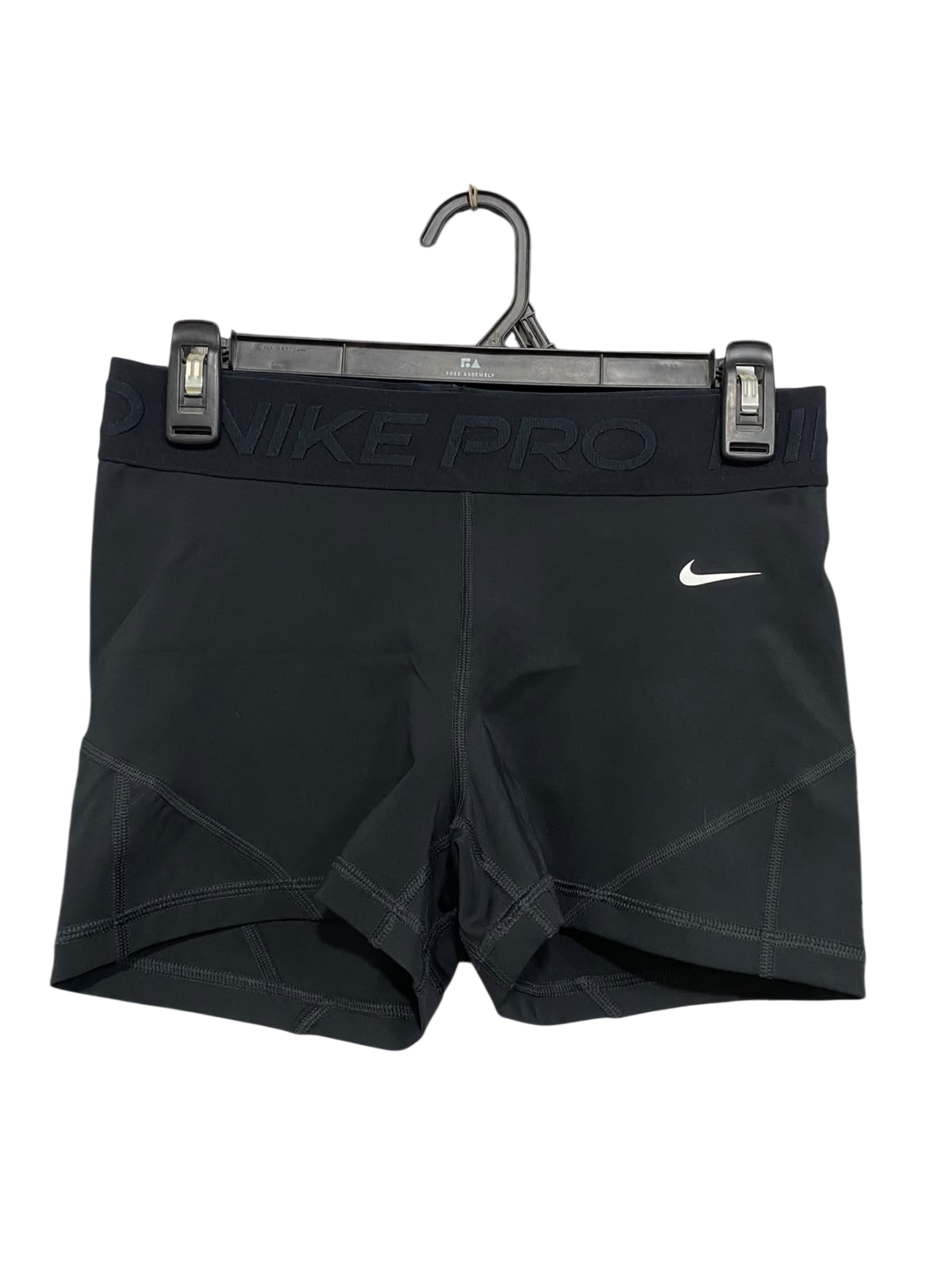 NIKE |M| WAIST 28| A46| BLACK NIKE PRO BRANDED-WAISTBAND TECHNICAL UTILITY ATHLETIC SHORTS
