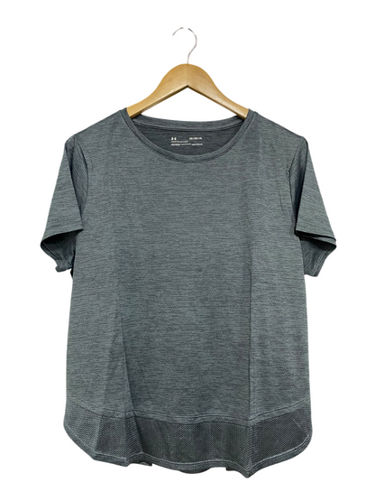 UNDER ARMOUR |XL| BUST 22| A46| GREY HEATHERED MESH-TRIM TECHNICAL UTILITY TEE
