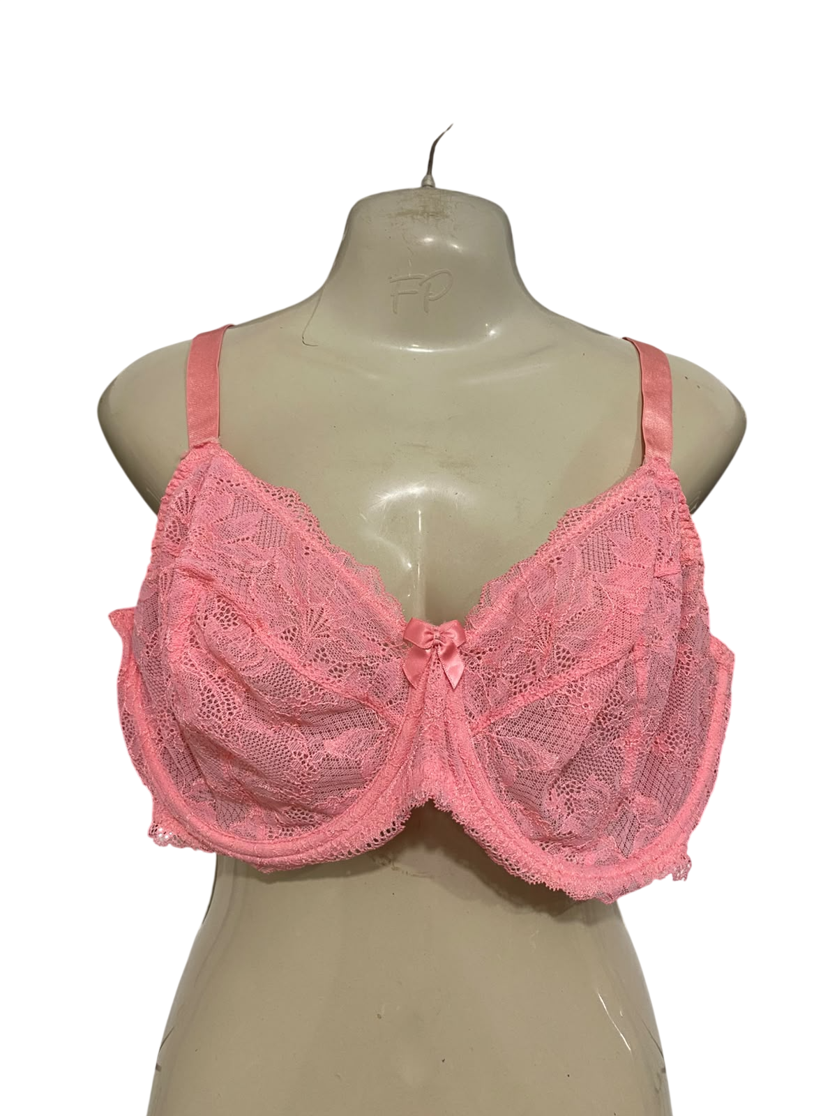 GEORGE |M| BUST 18| A47| PINK LACE TECHNICAL PERFORMANCE UTILITY LINGERIE BRA