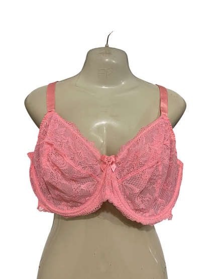 GEORGE |M| BUST 18| A47| PINK LACE TECHNICAL PERFORMANCE UTILITY LINGERIE BRA
