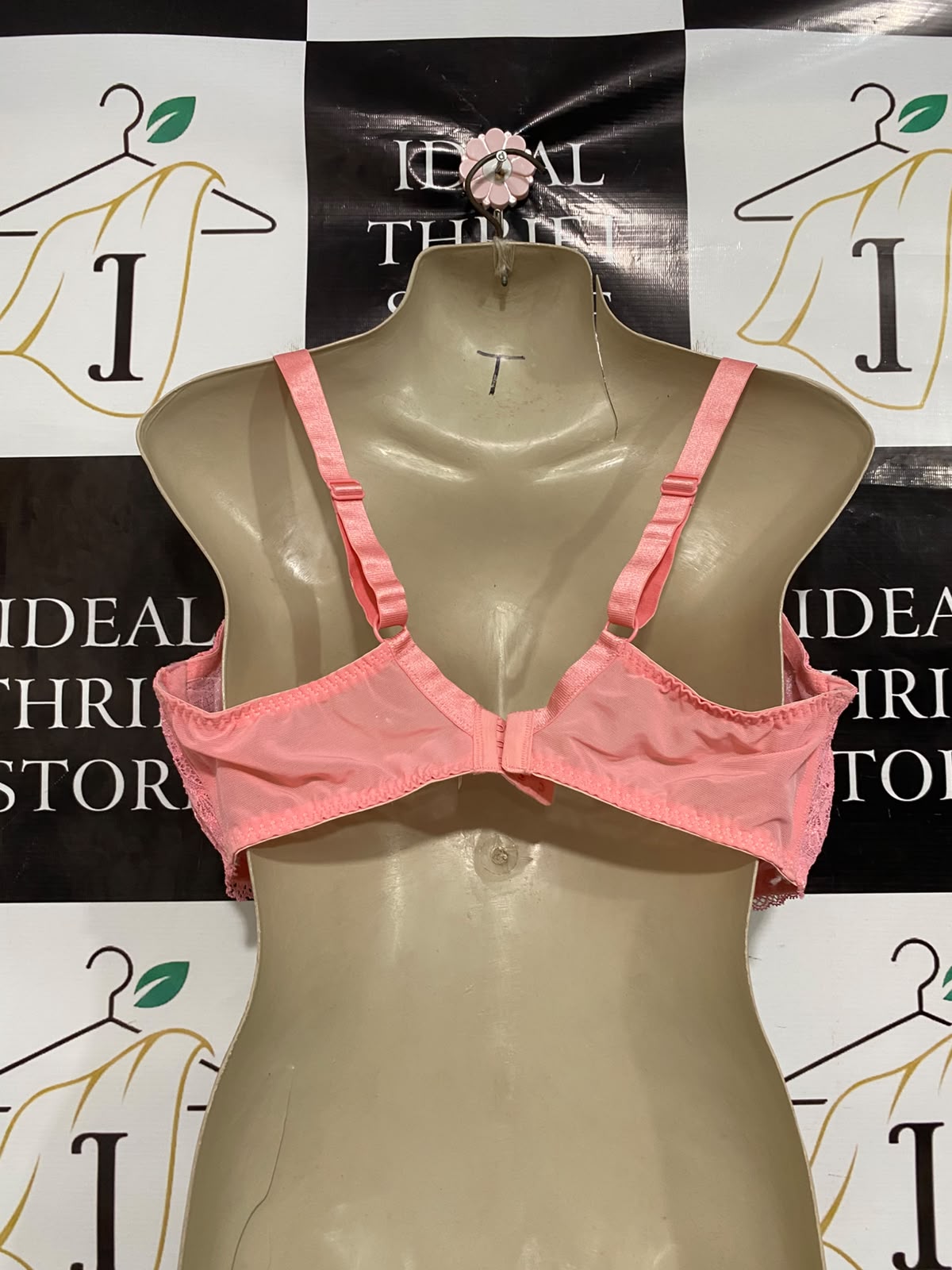 GEORGE |M| BUST 18| A47| PINK LACE TECHNICAL PERFORMANCE UTILITY LINGERIE BRA