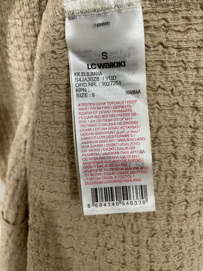 LC WAIKIKI |S| BUST 16| A47| NUDE TEXTURED CRINKLE TECHNICAL UTILITY MIDI SLIP DRESS