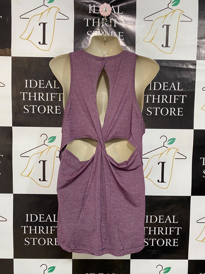 LULULEMON |M| BUST 19| MAUVE HEATHERED SCOOP-NECK TECHNICAL UTILITY TANK TOP