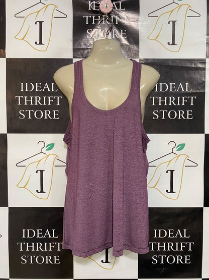 LULULEMON |M| BUST 19| MAUVE HEATHERED SCOOP-NECK TECHNICAL UTILITY TANK TOP