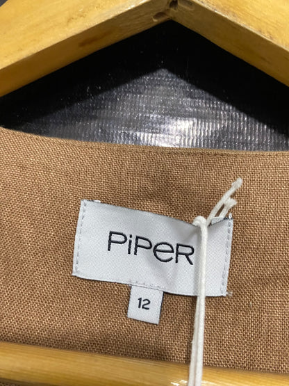 PIPER |M| BUST 19| A46| CAMEL TAILORED TECHNICAL UTILITY VEST