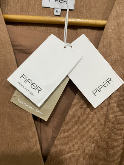 PIPER |M| BUST 19| A46| CAMEL TAILORED TECHNICAL UTILITY VEST