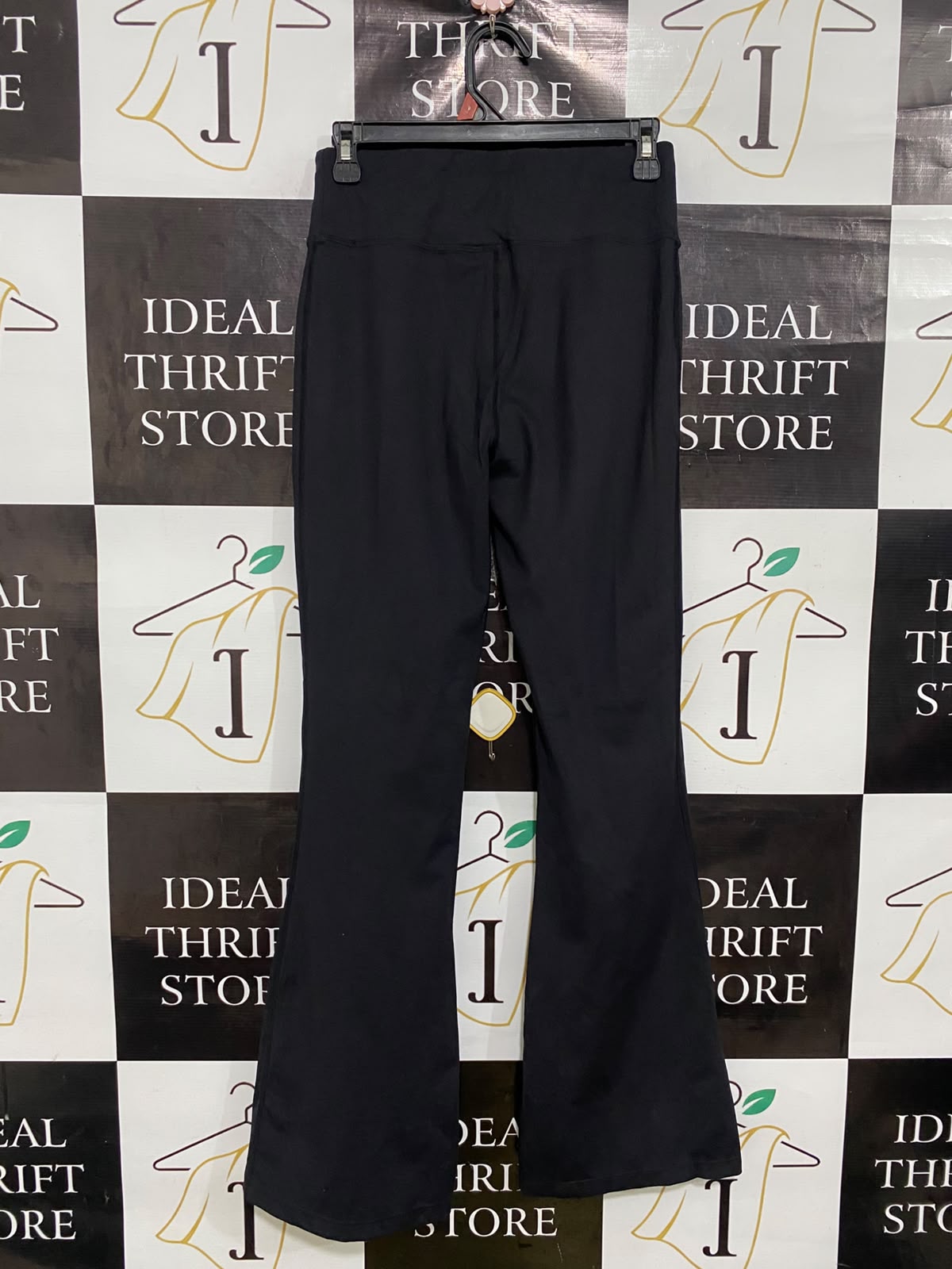 ANKO |S| WAIST 26| A46| BLACK HIGH-WAISTED FLARED TECHNICAL UTILITY TROUSERS