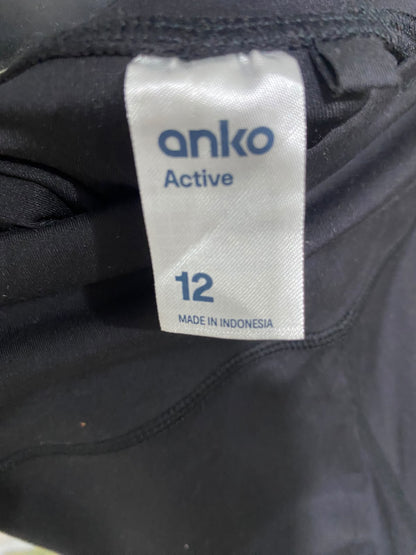 ANKO |S| WAIST 26| A46| BLACK HIGH-WAISTED FLARED TECHNICAL UTILITY TROUSERS