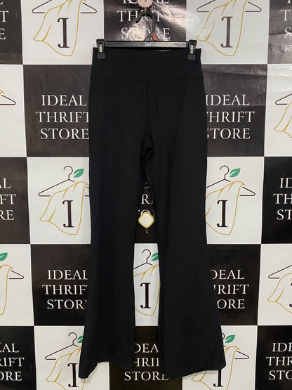 ANKO |S| WAIST 26| A46| BLACK HIGH-WAISTED FLARED TECHNICAL UTILITY TROUSERS