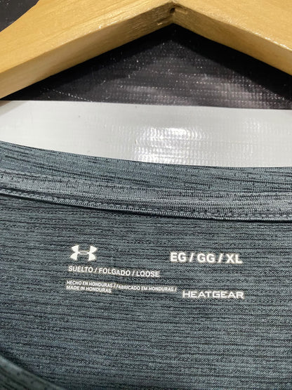 UNDER ARMOUR |XL| BUST 22| A46| GREY HEATHERED MESH-TRIM TECHNICAL UTILITY TEE