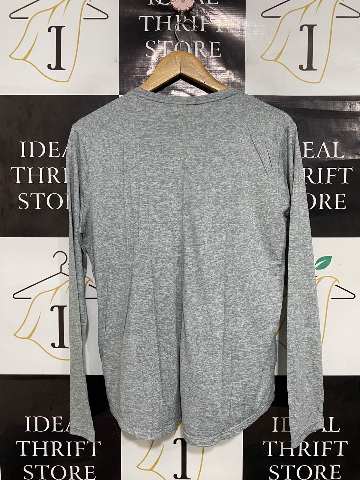 NIKE |L| BUST 21| A46| GREY HEATHERED DRI-FIT LONG-SLEEVE TECHNICAL UTILITY TOP