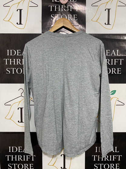 NIKE |L| BUST 21| A46| GREY HEATHERED DRI-FIT LONG-SLEEVE TECHNICAL UTILITY TOP